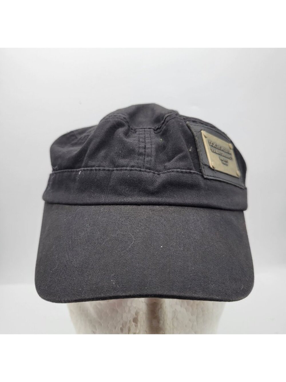Dolce & Gabbana Black Unisex Adjustable Baseball Cap With Metal Logo Detail